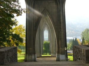 Cathedral Park Bridge Arches - Portland Oregon