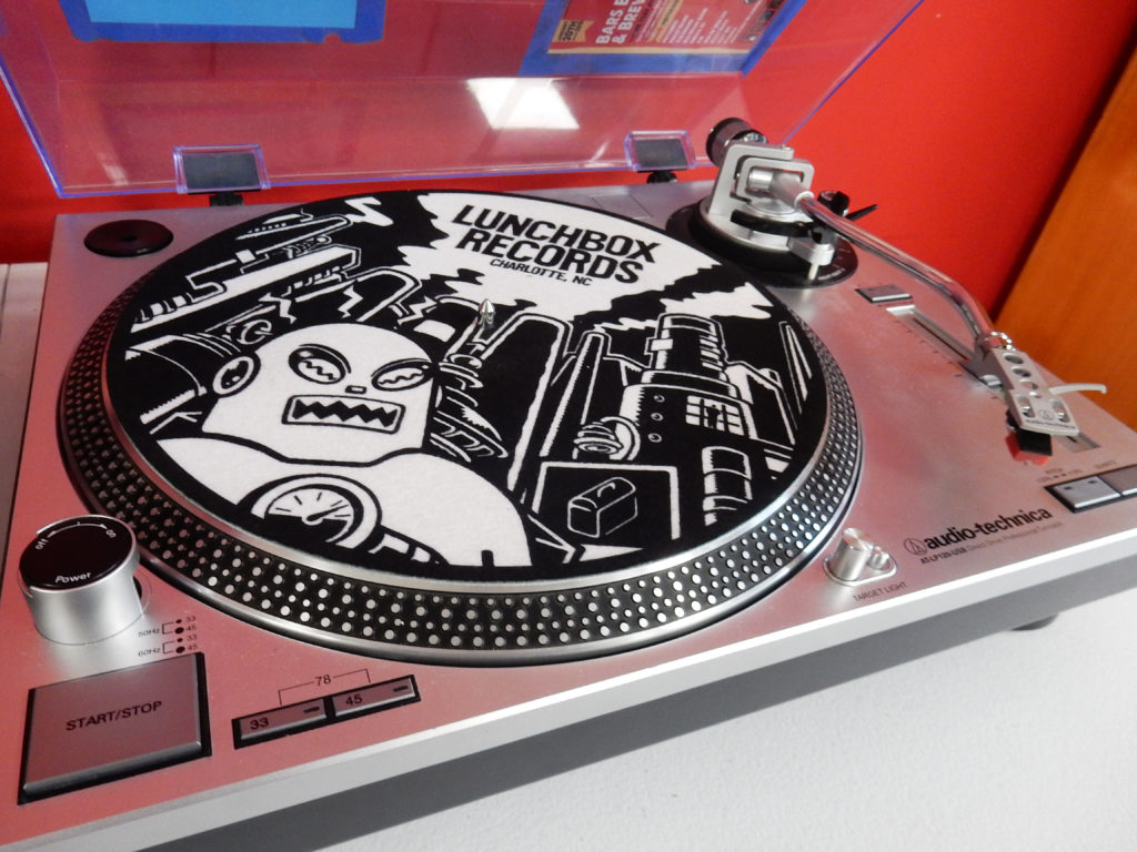 Lunchbox Records - Charlotte NC - listening station