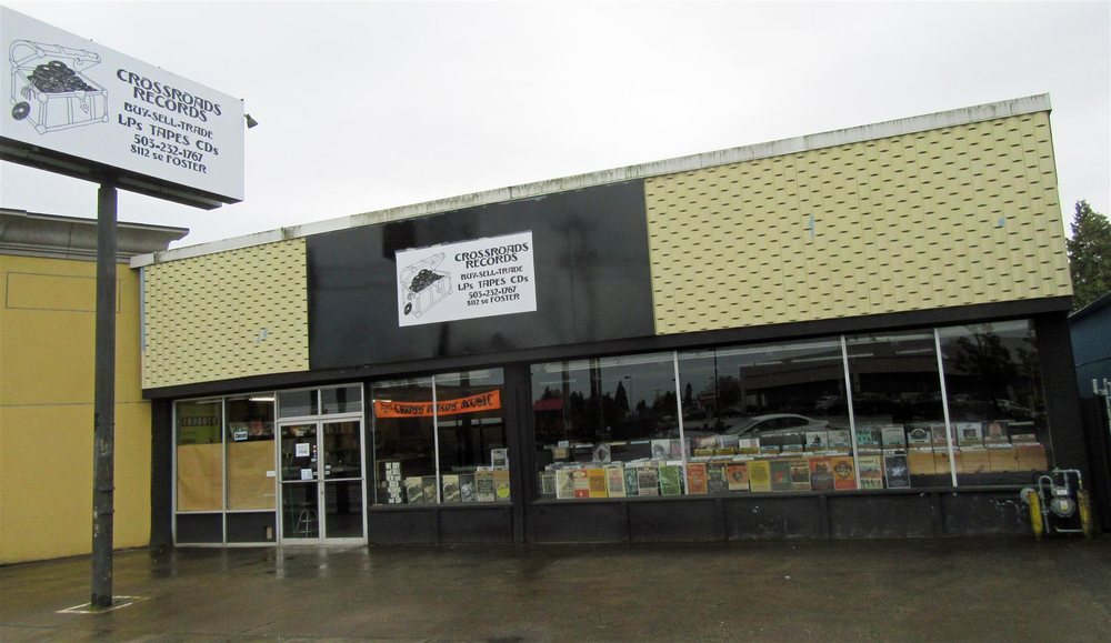 Crossroads Records Portland Oregon store front at Foster